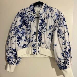 ANTHROPOLOGIE CROPPED BOMBER JACKET